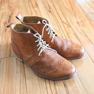 J Shoes Ankle Brown Leather Booties